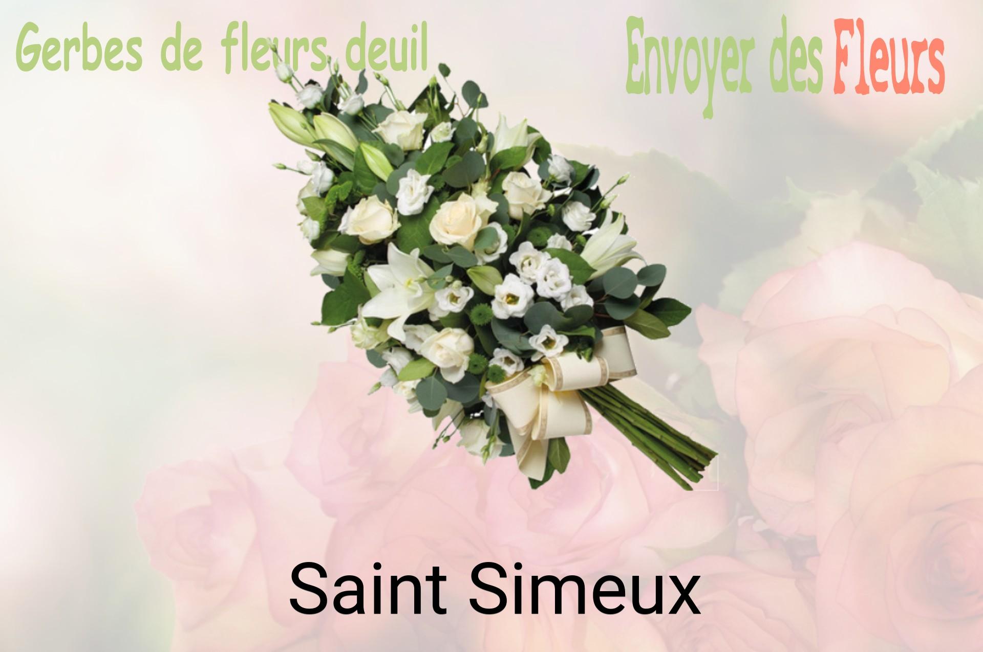 Gerbe de fleurs de deuil livrée à Saint-Simeux